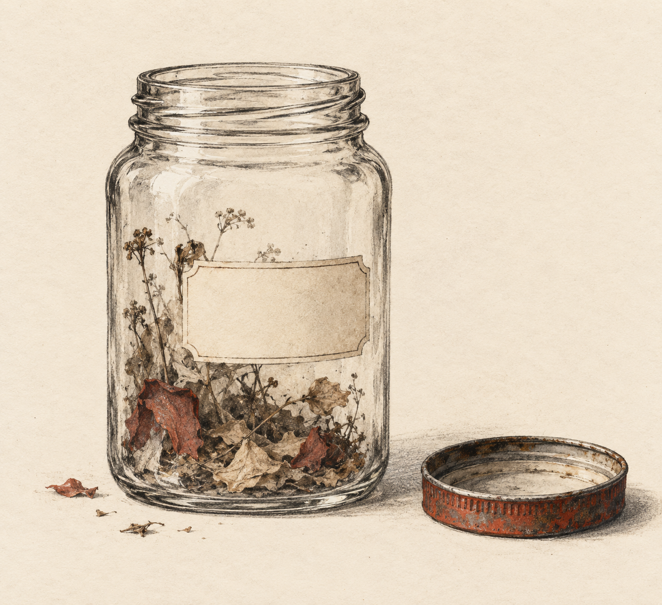 The label outlives the jar