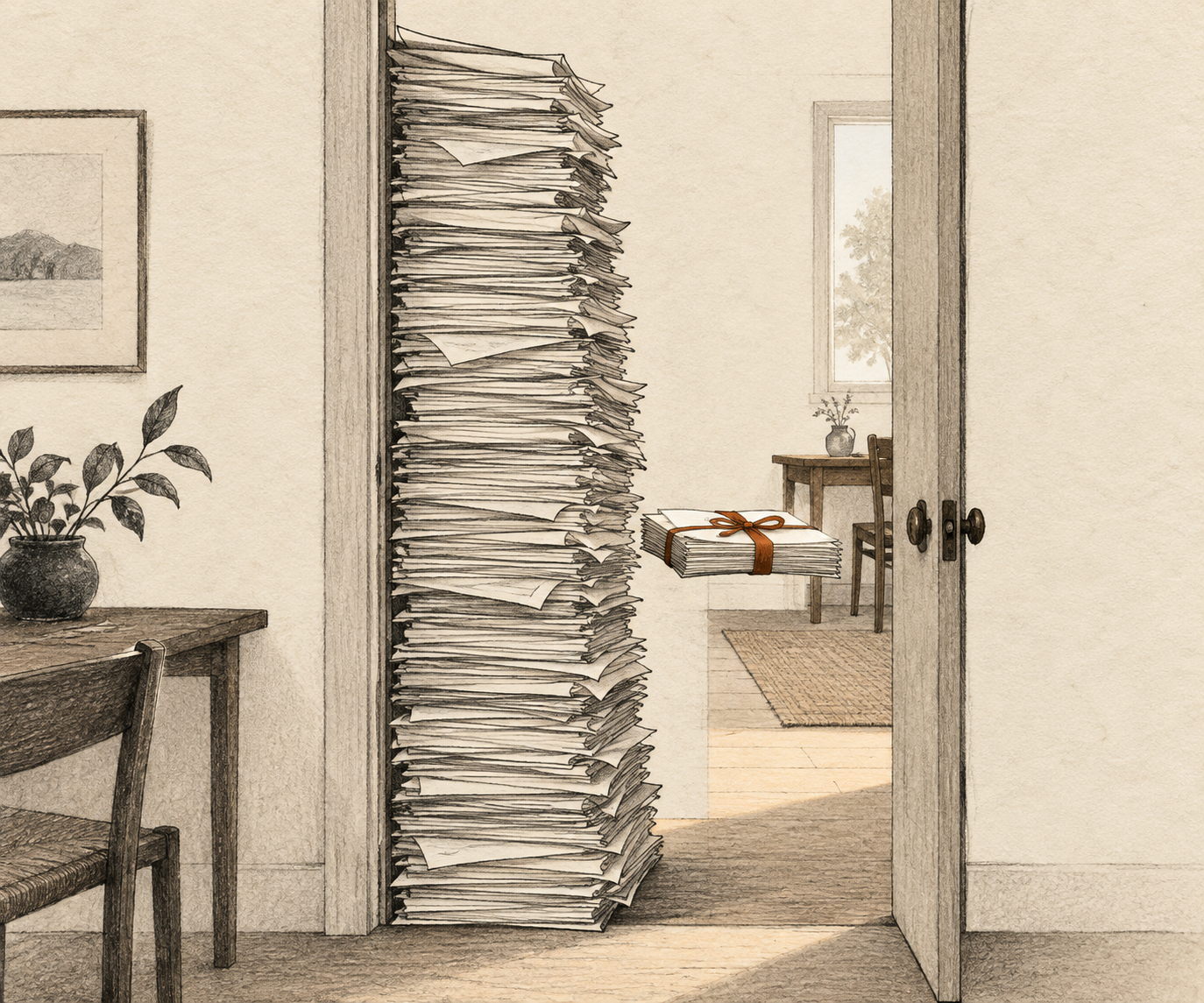 The report does not belong in the doorway